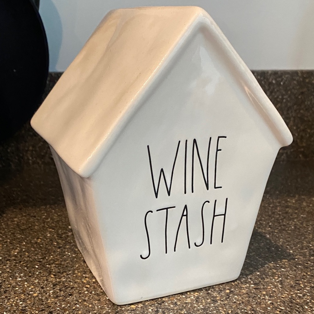 Rae Dunn Cream Wine Stash House